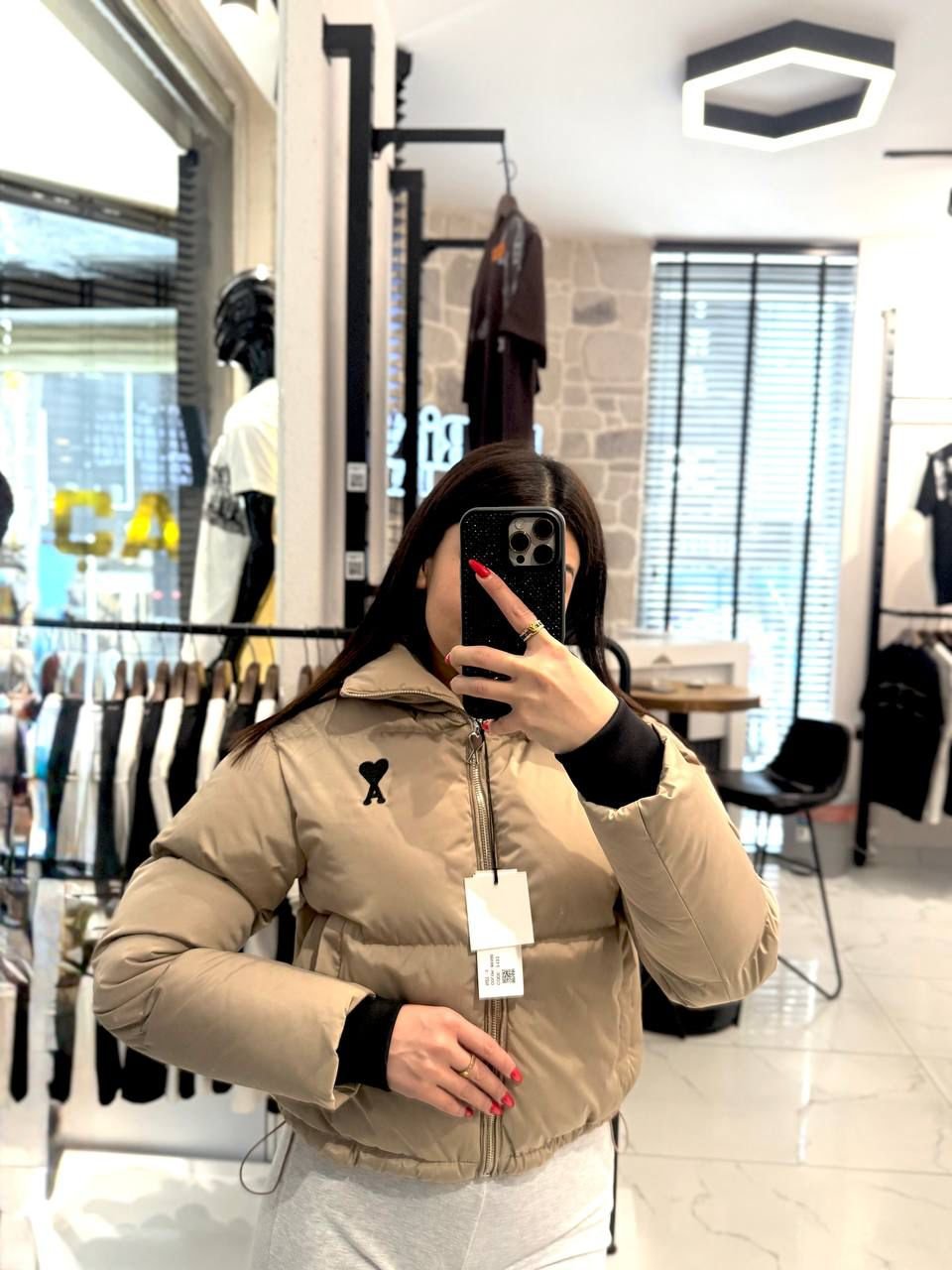 Ami Down Jakna Beige