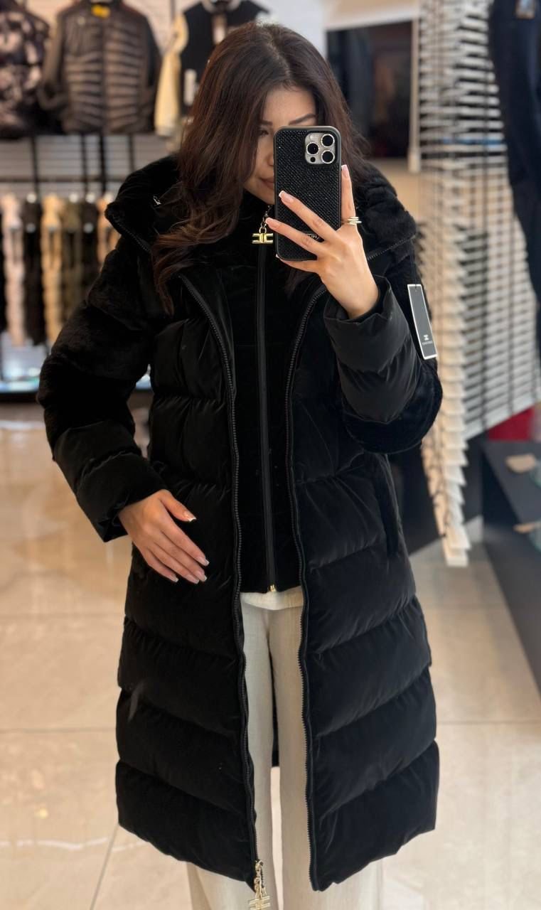Elisabetta Franchi Black Down Jakna