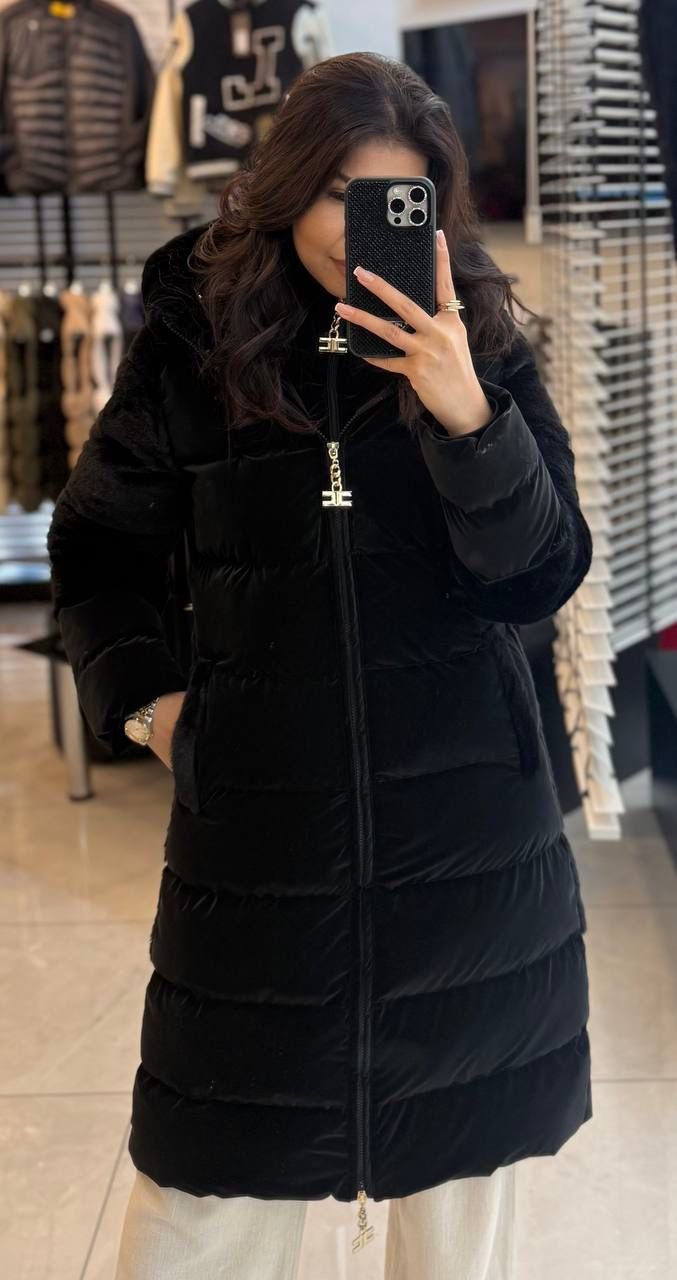 Elisabetta Franchi Black Down Jakna