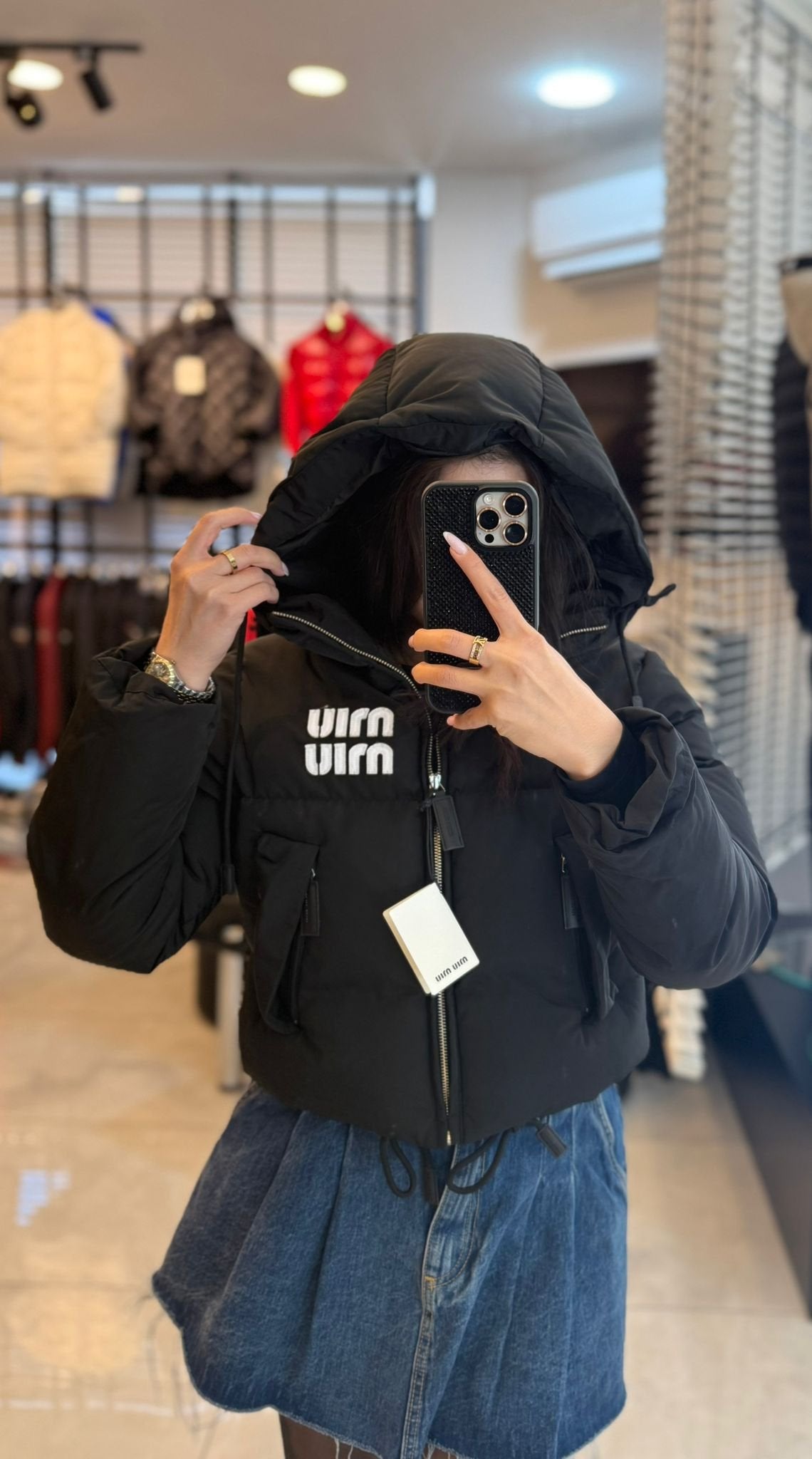 Miu Miu Black Down Jakna