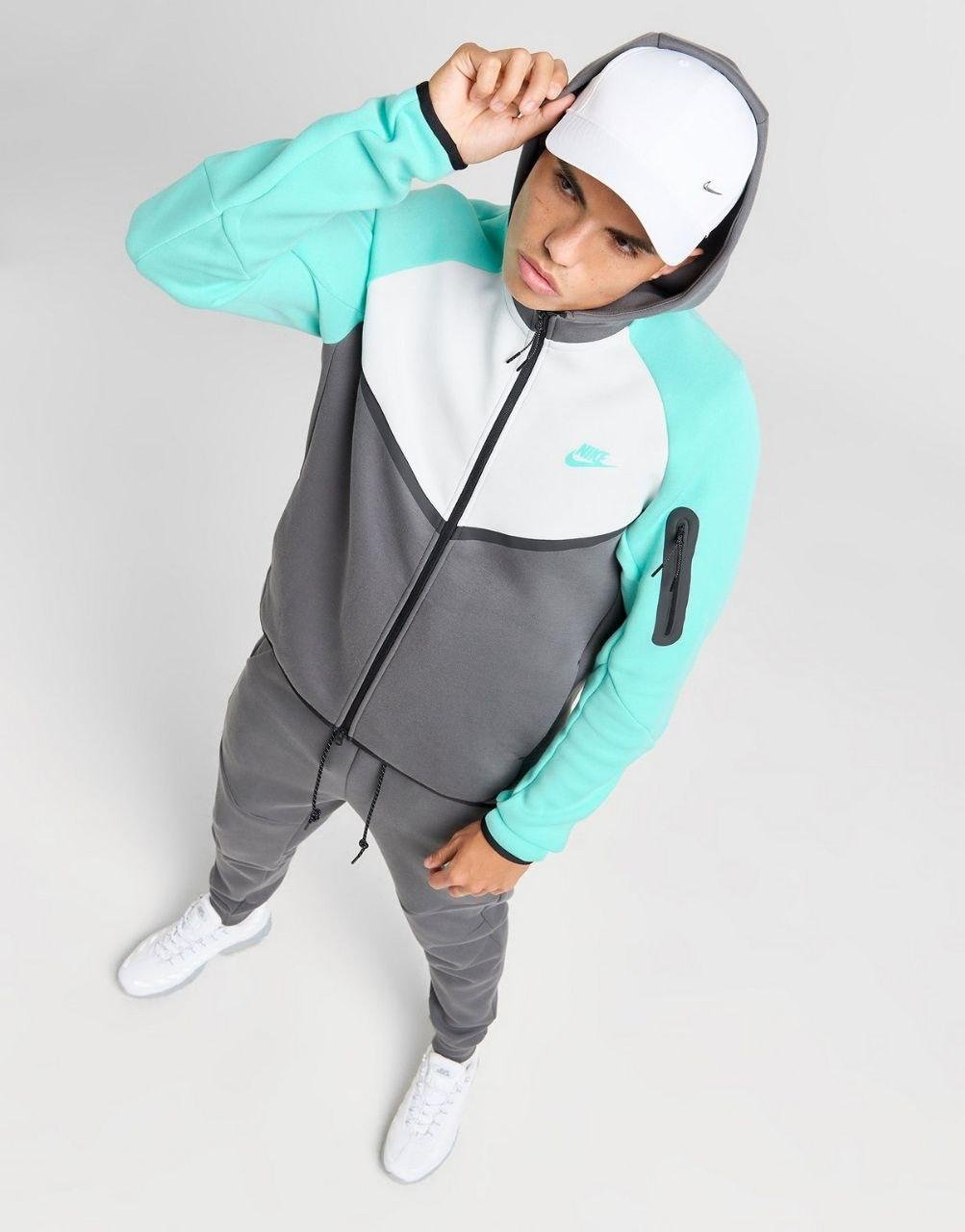 Komplet Nike Tech Fleece "Grey/Turquoise"