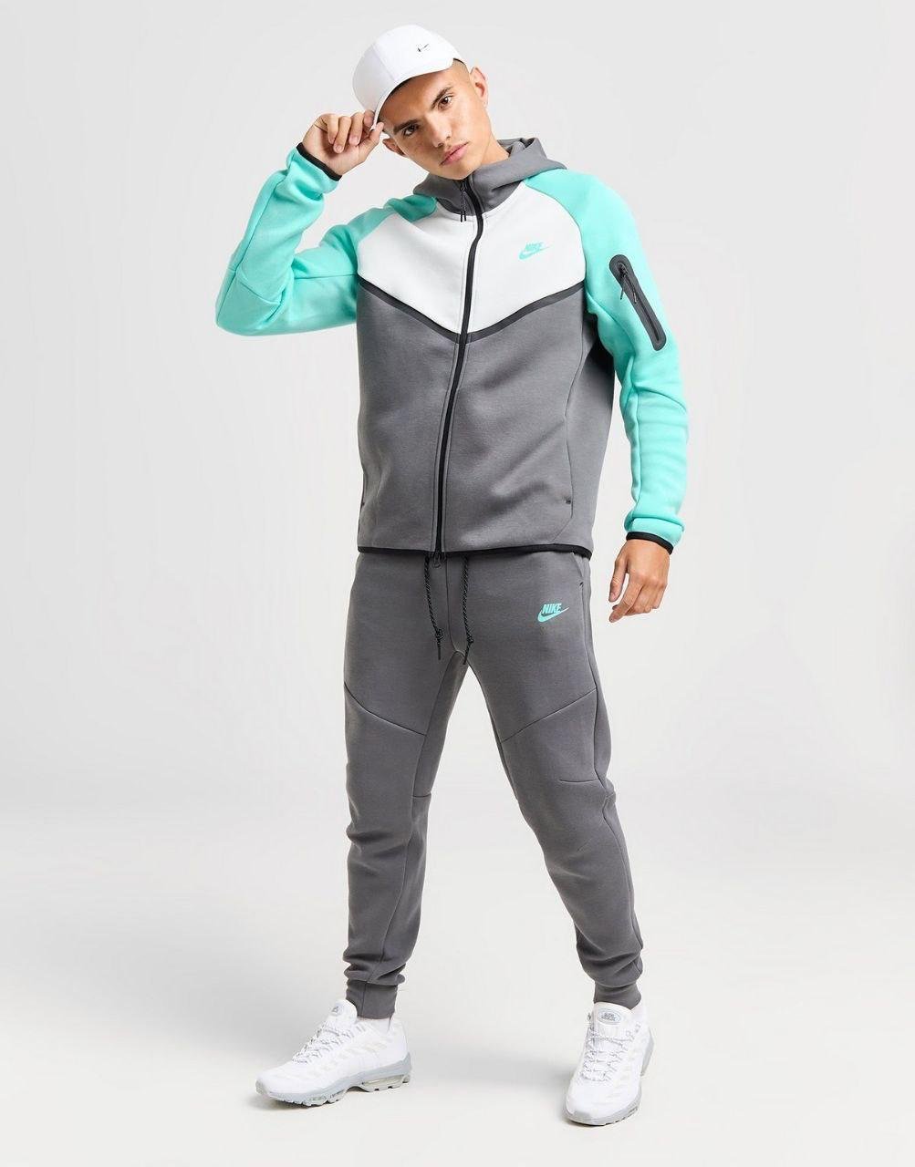 Komplet Nike Tech Fleece "Grey/Turquoise"