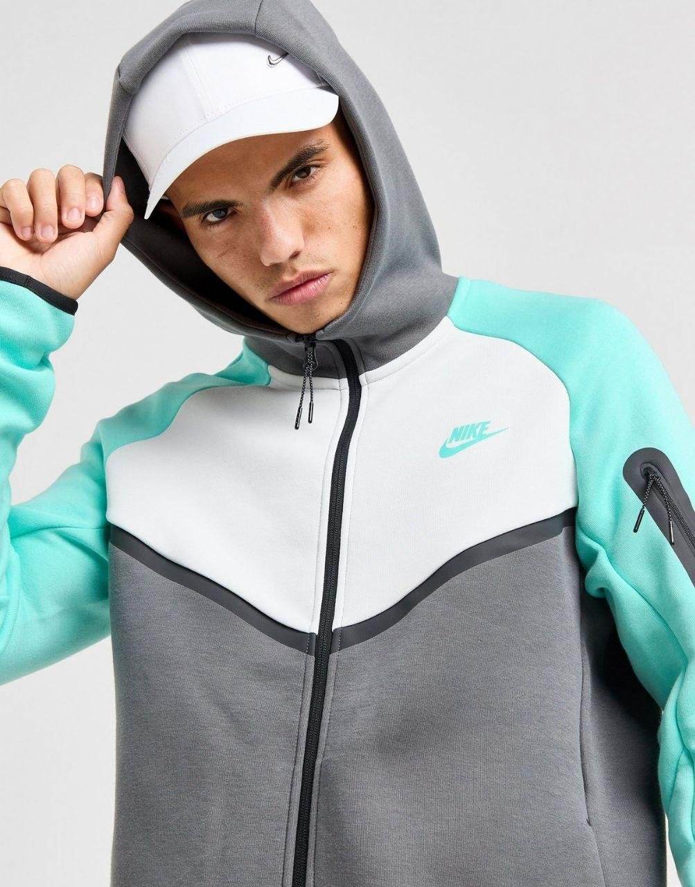 Komplet Nike Tech Fleece "Grey/Turquoise"