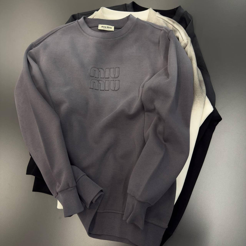 Miu Miu majica dugih rukava "Grey"