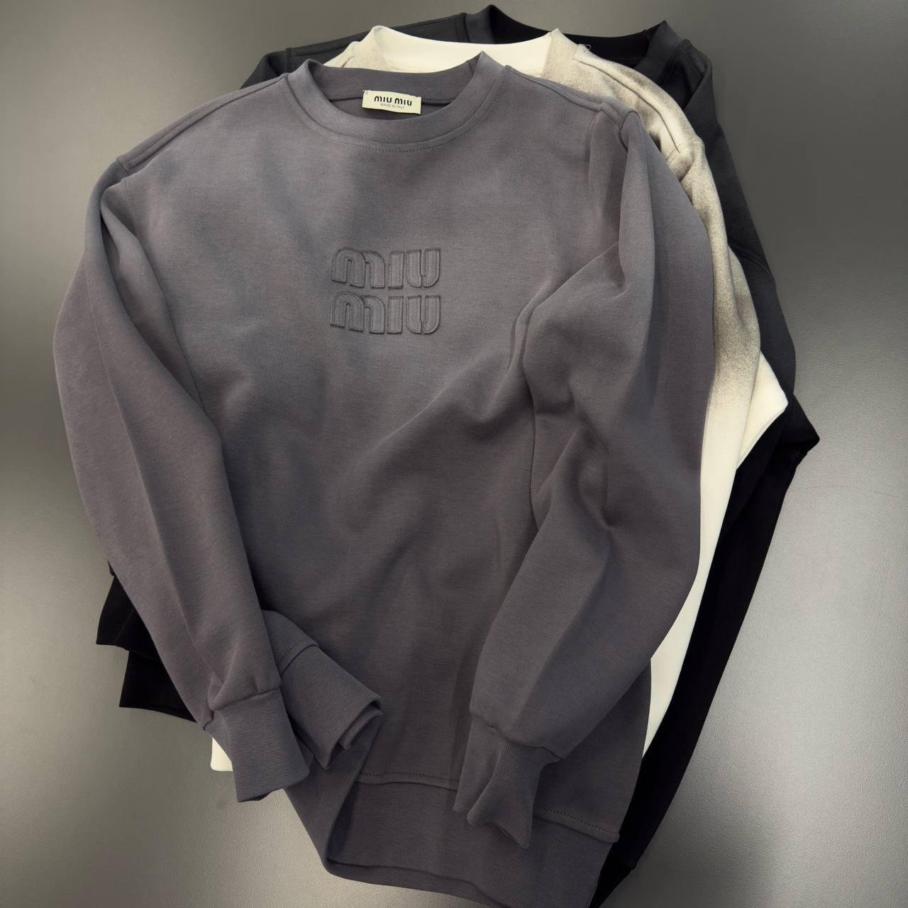 Miu Miu majica dugih rukava "Grey"