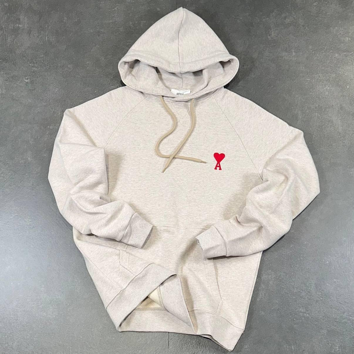 Hoodie Ami Paris - bež