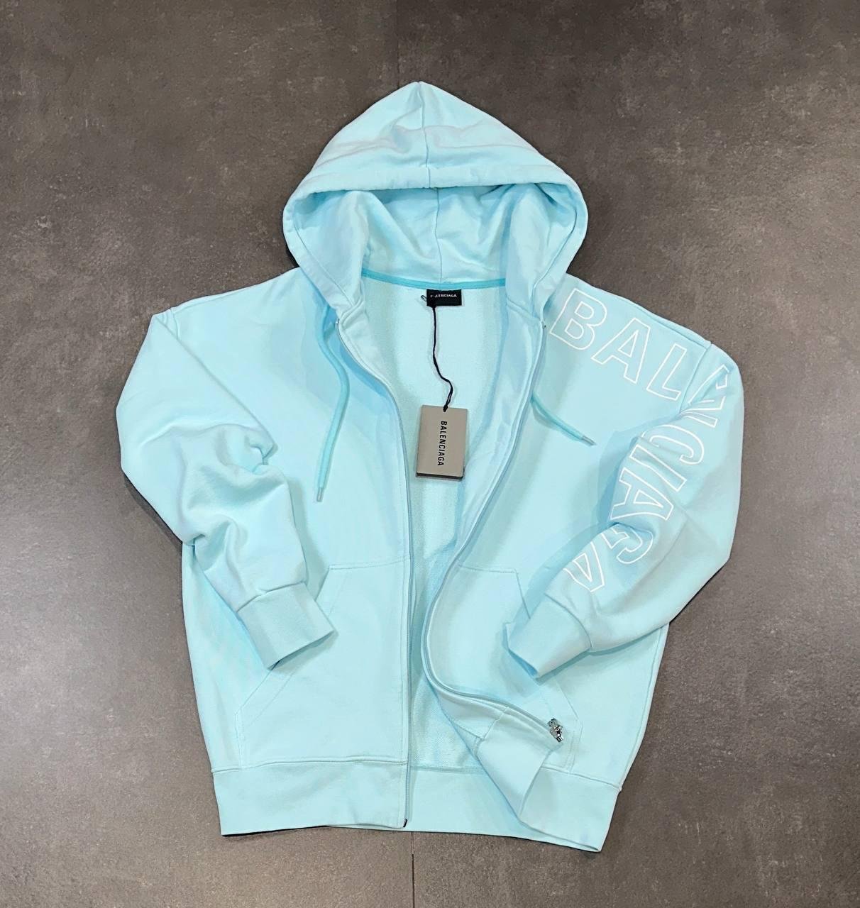 Hoodie Balenciaga svijetlo plava