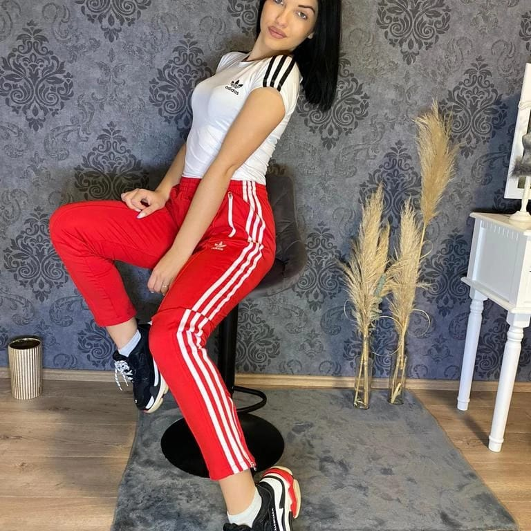 Adidas trenirka Red/White stripes