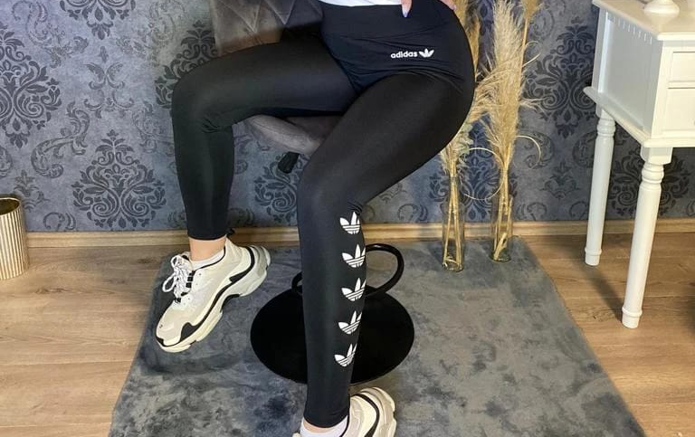 Tajice Adidas "Black" bez pruga