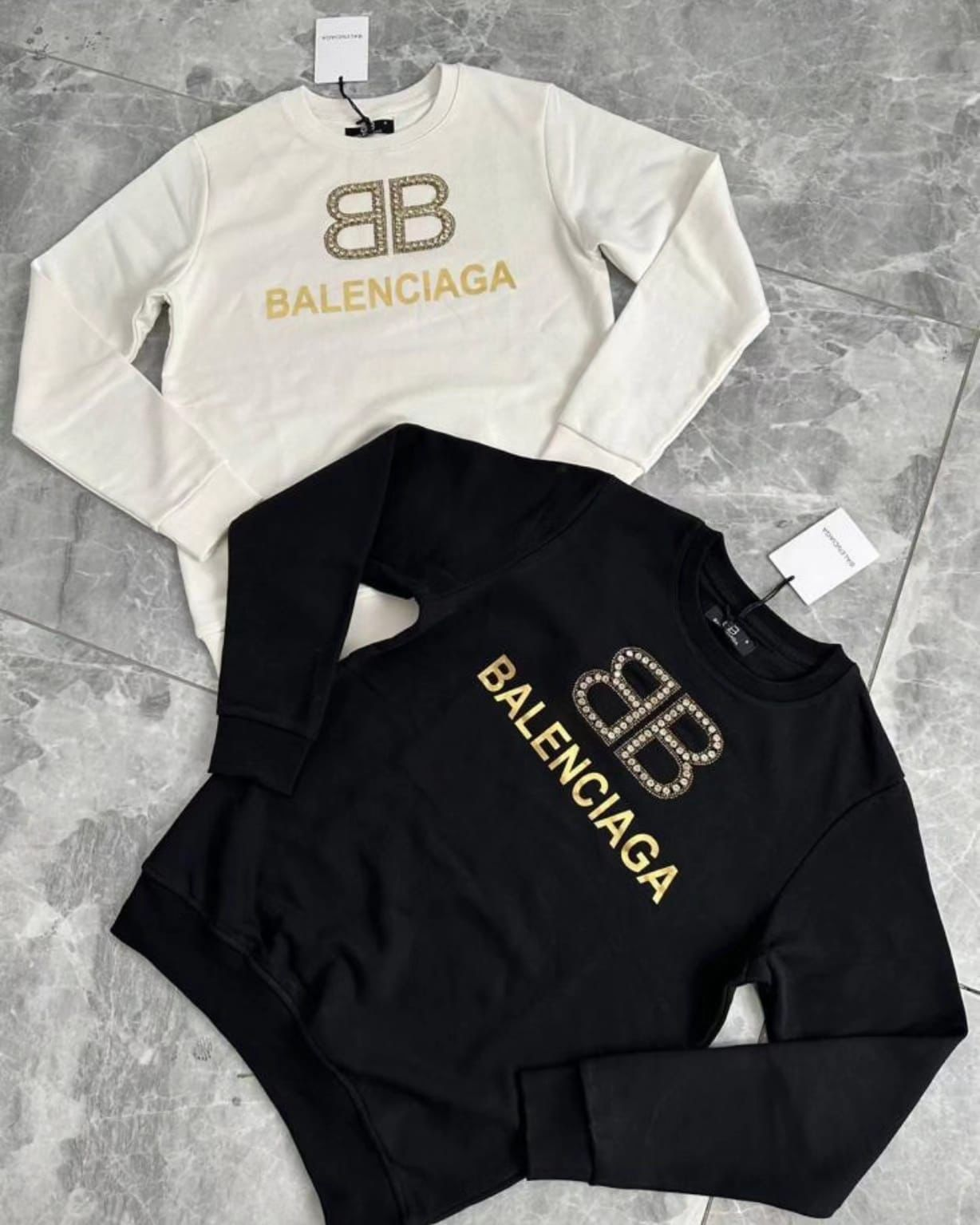 Majice dugi rukav Balenciaga "Golden - Small Logo" - Više Boja