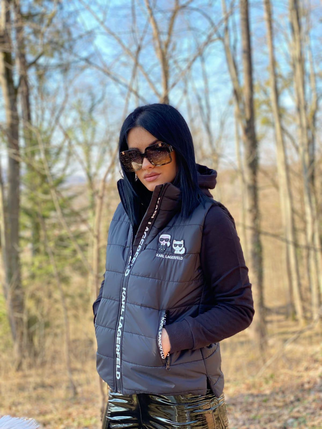 Prsluk Karl Lagerfeld "Black" Simple