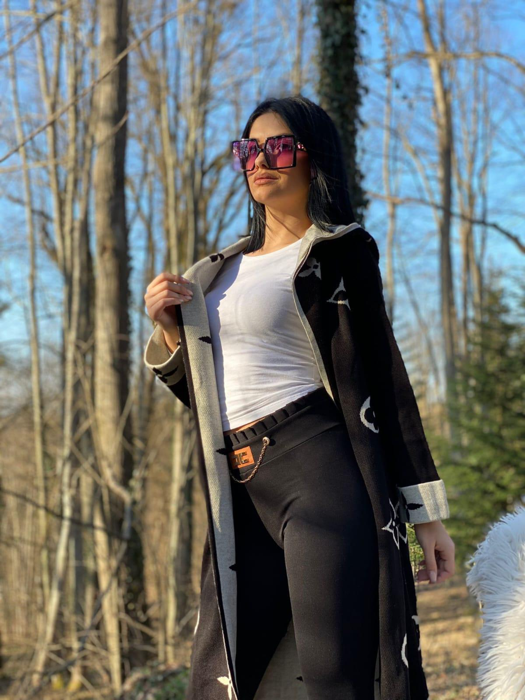 Kardigan Louis Vuitton "Black - White"