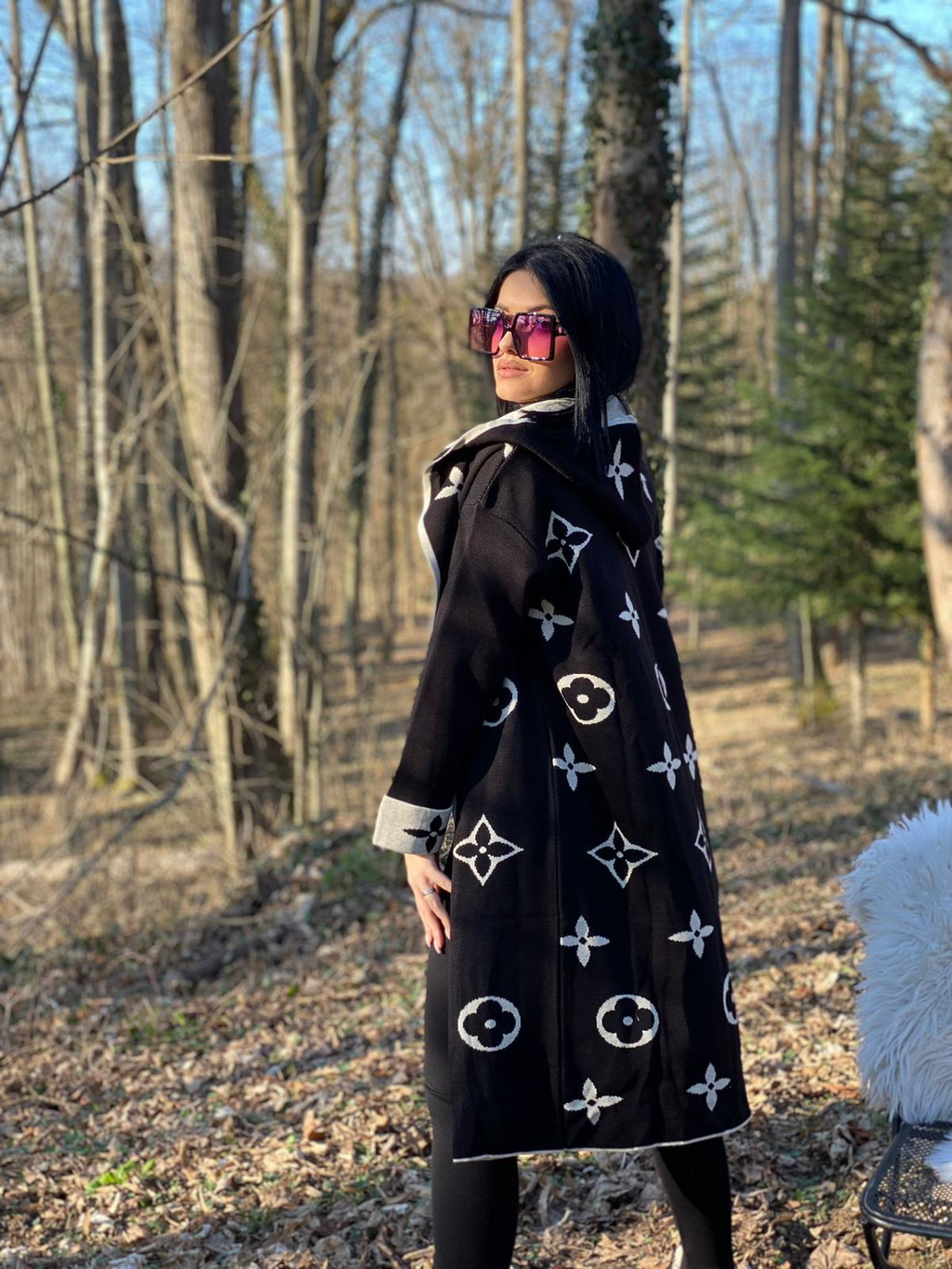 Kardigan Louis Vuitton "Black - White"