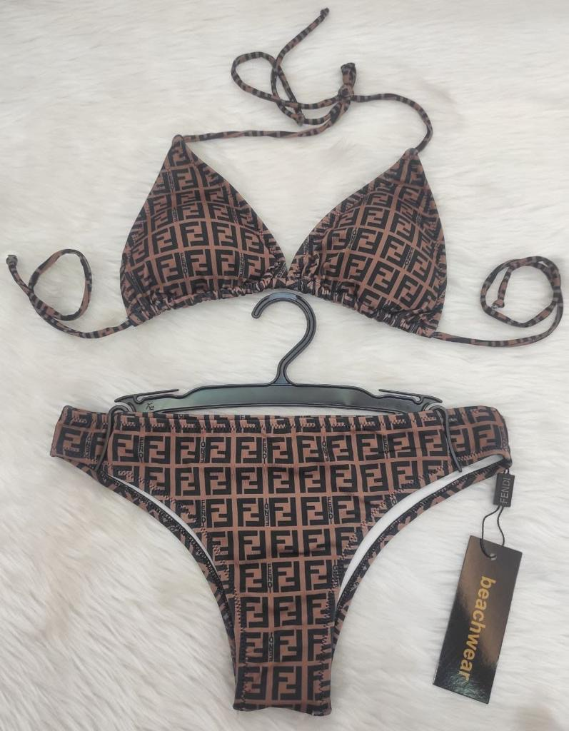 Kupaći kostim Fendi "Light Brown - Black"