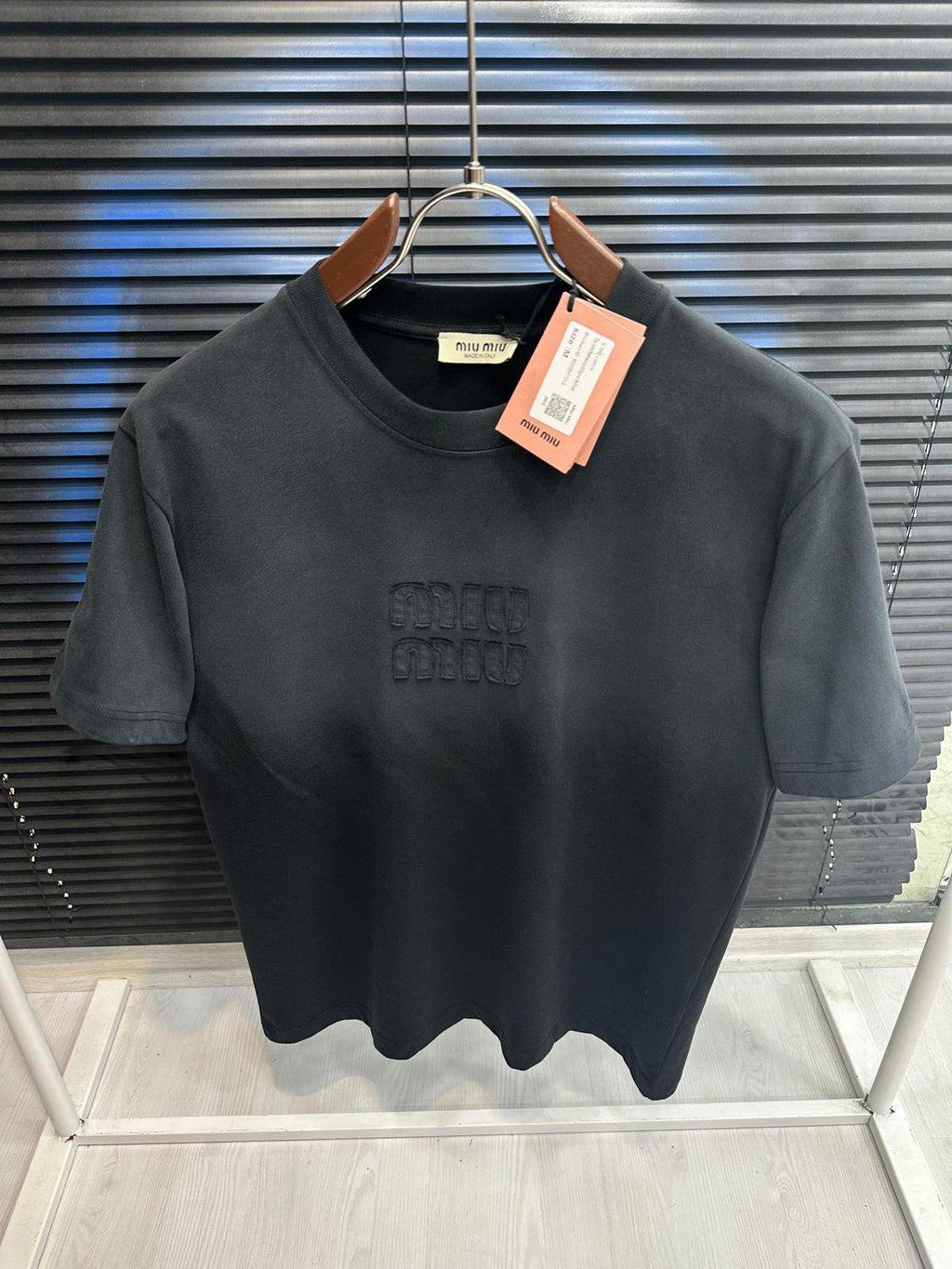 Majica Miu Miu kratki rukavi crna